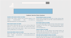 Desktop Screenshot of allcustomercarenumbers.com